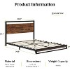 Homhougo King Bed Frame with Wood Headboard and Footboard, with Under Bed Storage, 6 Inch High, No Box Spring Needed, Easy Assembly, Rustic Brown - 3 of 4