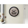 Cesicia 20" Round Brown Wall Clock with Aviator Print Backdrop - 4 of 4