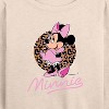 Women's - Disney - Minnie Leopard Print Lightweight French Terry Wide Neck Long Sleeve Shirt - 2 of 4