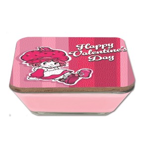 Courtside Market Strawberry Shortcake 20 oz Happy Valentine's Day Candy Dish Candle - 1 of 4