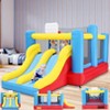 HOMDOX Outdoor Indoor Inflatable Bounce House with 550W Blower for Kids, Large Bounce Area w/Double Slide, Basketball Hoops, Removable Volleyball Net - 2 of 4