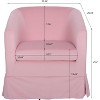 27.36" Modern Swivel Chair, Upholstered Sofa Chair with Elastic Sponge Cushion, Wood Frame, Accent Chair for Home Office, Lounge - 2 of 4