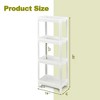 Tangkula 2PCS 4 Tier Slim Storage Cart Detachable Kitchen Organizer Utility Cart - 4 of 4