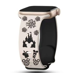 HTUTWOO Cartoon Embossed Band Compatible with Apple Watch Bands 40mm 38mm 44mm 45mm 41mm 42mm 49mm,for iWatch Series 10 9 8 7 6 5 4 3 2 1 Ultra - 1 of 4