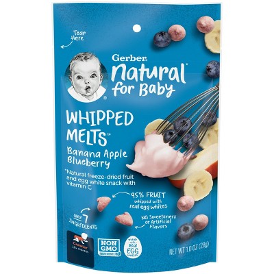 Gerber Whipped Melts Banana Apple Blueberry Baby Snacks - 1oz