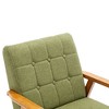 Dolonm Accent Chairs with Side Table, Wood and Fabric Armchairs Side Chair, Lounge Reading Comfy Arm Chair - 4 of 4
