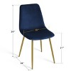 Set of 4 Bingo Upholstered  Side Chair Gold Leg-Maison Boucle - 4 of 4