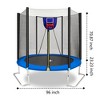 Vynxaria 8FT Trampoline Outer Net with Soft Basketball board, ball and inflator(Blue) - 2 of 4