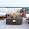 36 Inch Patio Propane Fire Pit Table with Wind Guard,50000BTU,Rain Cover - 3 of 4