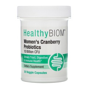 HealthyBiom Women's Cranberry Probiotics, 10 Billion CFU, 30 Veggie Capsules - 1 of 3
