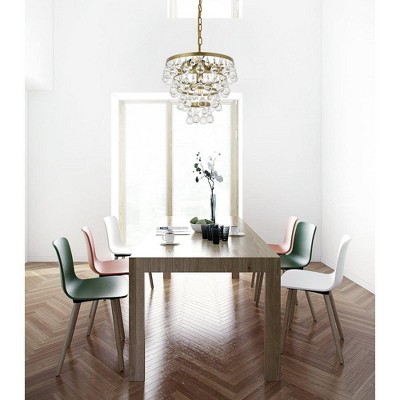Elegant Brass and Glass 3-Light Pendant Lamp
