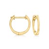 RS Pure by Ross-Simons 0.12 ct. t.w. Bezel-Set Diamond Hoop Drop Earrings in 14kt Yellow Gold - 3 of 4