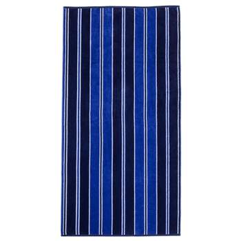 Cotton Stripe Oversized 34” x 64” Beach Towel by Blue Nile Mills