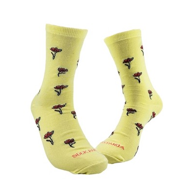 Pretty Flower Pattern Socks (Women's Sizes Adult Medium) from the Sock Panda