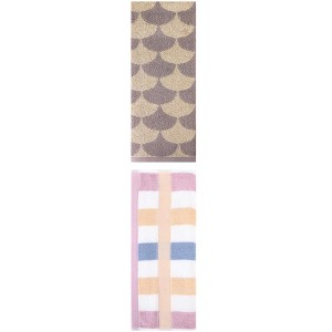 REGALWOVEN Geometric Cotton Soft Absorbent Decorative Hand Towel Set for Bathroom 13" x 29" 2 Pcs - 1 of 4