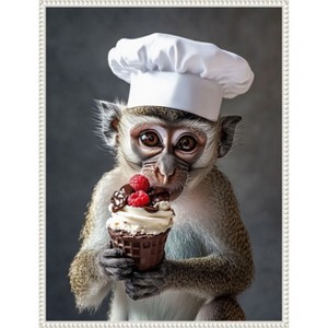 Amanti Art The Vervet Pastry Chef by Mowzu  Framed Canvas Wall Art - 1 of 4