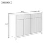 Lyngins Sideboard Buffet Cabinets with 4 Doors,2 Drawers,Aluminum Handles,Wave-Pattern Coffee Bar Cabinets,Credenzas for Kitchen,Entryway - 3 of 4