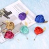 Unique Bargains Wedding Rose Men Suit Boutonnieres Lapel Pin 6 Pcs - 4 of 4