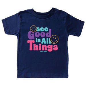 The Juniper Shop SmileyWorld See Good In All Things Toddler Short Sleeve Tee - 1 of 4