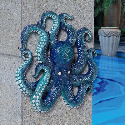 Design Toscano Deadly Blue Octopus of the Coral Reef Wall Sculpture