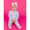 RuffleButts SoftSnooze Baby Girls Ruffle One Piece Footie Pajama - 3 of 4