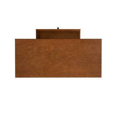 Mid-Century Modern Walnut Desk with Sleek Storage Drawer