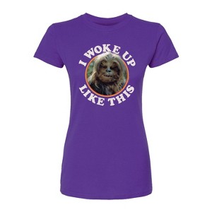 Women's - Star Wars - I Woke Up Like This Chewie Fitted Graphic T-Shirt - 1 of 1