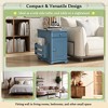 Sapphtopaz Retro End Table with Flip Top & Drawer Sofa Side Table with USB Ports &Cup Holders Multi-functional Table for Living Room,Bedroom - 4 of 4