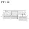 Down Filled Upholstery Convertible Sectional Sofa, L-Shape Sofa with Reversible Chaise, Indoor Furniture - Maison Boucle - 4 of 4