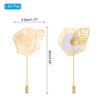 Unique Bargains Pocket Handmade Flower Lapel Pin Boutonnieres for Wedding party 24 Pcs - 2 of 4