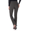 Rekucci Women's Pull-On Straight Leg Pants with Pockets & Tummy Control – Office Workwear Stretch Trousers - 3 of 4