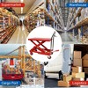 500 lbs hydraulic lift table cart with 30" lifting height; double scissor design with 4 wheels and non-slip pad for material handling and transport. - 3 of 4