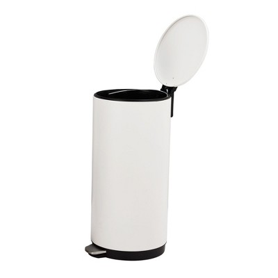GAOMON Round Trash Can, Modern Garbage Can with Soft Close Lid and Foot Pedal, Compact Wastebasket30 Liter Round Kitchen Trash Can