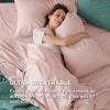 100% Cotton Percale Sheets,Sheet Set with Deep Pocket Up to 16 Inches, Breathable & Crirsp Soft, Bedsheet & Pillowcase Sets, 4 Pieces - 3 of 4