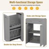 30"W Bathroom Vanity with Ceramic Sink, Bathroom Cabinet with Double-tier Drawer,Soft close Doors and Storage Cabinet,White/Black/Blue/Grey-ModernLuxe - 4 of 4