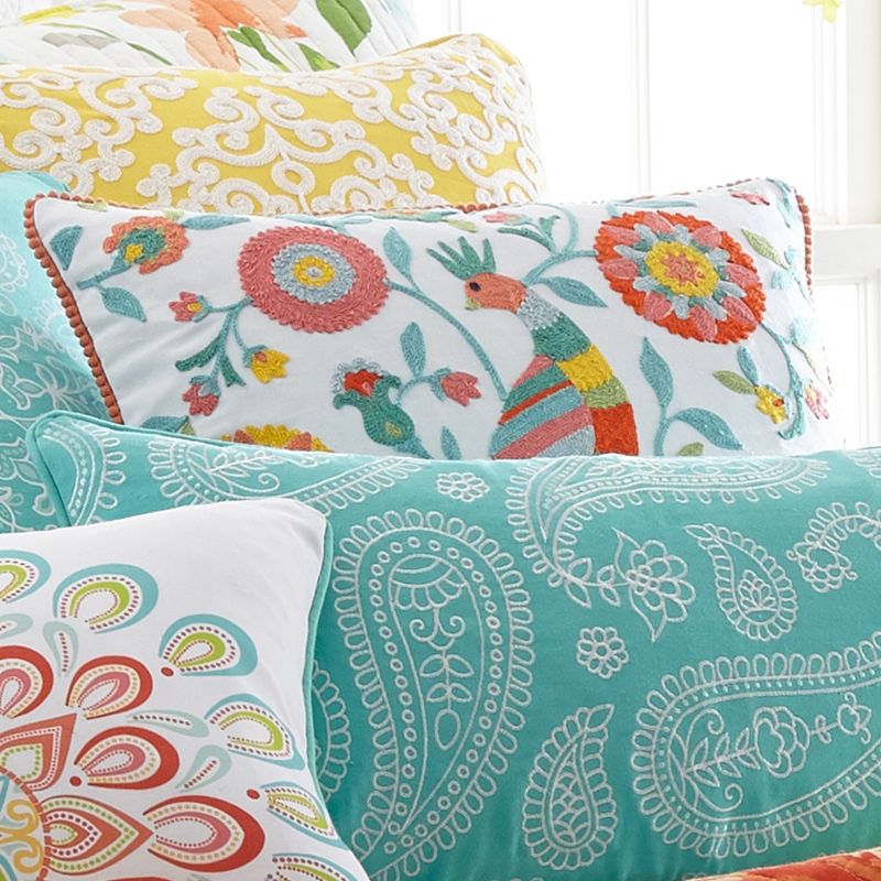 Laurel Coral Bird Decorative Pillow - Levtex Home, 2 of 4