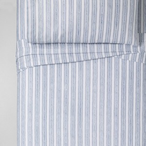 Twin XL 100% Cotton Printed Pattern Sheet Set Blue Stripe - Threshold