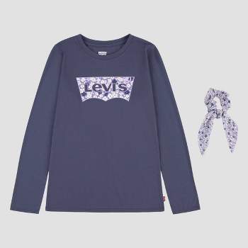 Levi's® Girls' Long Sleeve Batwing Graphic T-Shirt - Blue