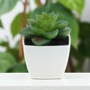 Unique Bargains Artificial Plants Plastic Green 2.2"x2.2"x2.56" 1 Pcs - 2 of 4