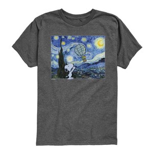 Boys' - Peanuts - Starry Night Short Sleeve Graphic T-Shirt - 1 of 4