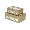 Cheung's Harlane Set of 2 Overlayed Mirror  Gold Boxes - 2 of 4