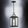 Urban Ambiance Luxury Modern Outdoor Pendant Light,  15.375"H x 7"W,  Midnight Black Finish, UHP1241 - 3 of 4