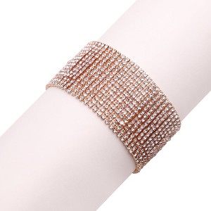 Women's Rhinestone Bling Statement Bracelet - Silver - 1 of 4