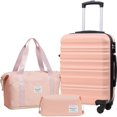 Paaaawaters Luggage Sets 3 Piece 20 Inch Suitcase Set, ABS+PC Hardshell Lightweight Travel Luggage