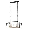 Chloe Lighting Ironclad Industrial 5 Light Textured Black Island Pendant Ceiling Fixture 36" Wide - 2 of 4