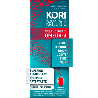 Kori Krill Oil Superior Omega 3 400mg Mini Softgels 90ct