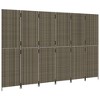 vidaXL Room Divider 6 Panels Gray Poly Rattan - 4 of 4
