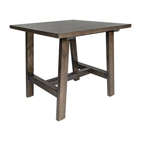 Emma and Oliver Solid Wood Farmhouse Trestle End Table - image 1 of 4