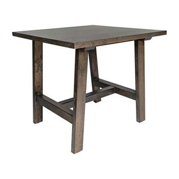Flash Furniture Eli Solid Wood Farmhouse End Table, Trestle Style Accent Table