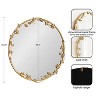 Kate & Laurel All Things Decor 26"X26" Rosella Floral Wall Mirror Metal Gold - 2 of 4